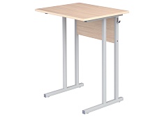 Стол школьный 1-местный 3 г/р нерегулируемый СТО1.3-С.Д (дуб "Молочный", м/к серый, квадратная труба)