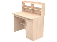 Стол препараторский лаборантский 1-тумбовый с полкой для реактивов СТП1-Д (Дуб Молочный)