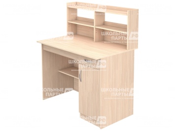 Стол препараторский лаборантский 1-тумбовый с полкой для реактивов СТП1-Д (Дуб Молочный)