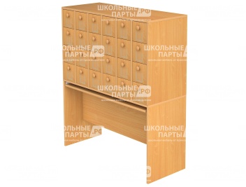 Шкаф картотечный на 24 ящика библиотечный ШКР1-Б (Бук Бавария)