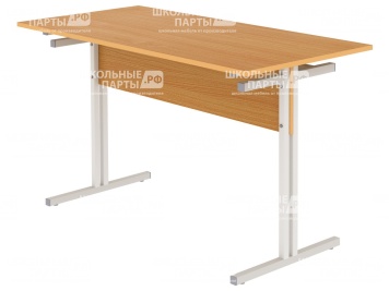 Стол для школьной столовой обеденный 4-местный для скамеек 6 г/р СТЛс4.6 (бук, м/к серый, квадратная труба)