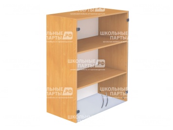 Секция шкафа модульного верхняя 3-ярусная широкая со стеклом ШКВ3.24