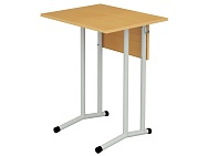 Стол школьный 1-местный 2 г/р нерегулируемый СТОк1.2 (бук, м/к серый, круглая труба)