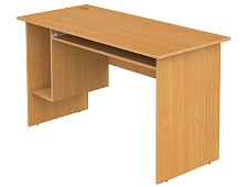 Стол для кабинета информатики компьютерный 2-местный школьный с выдвижной полкой СТК1.13-Б (Бук Бавария)