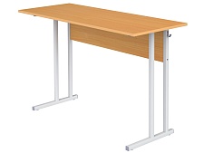 Стол школьный 2-местный 6 г/р нерегулируемый СТО2.6-С.Б (бук, м/к серый, квадратная труба)