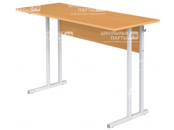 Стол школьный 2-местный 6 г/р нерегулируемый СТО2.6-С.Б (бук, м/к серый, квадратная труба)