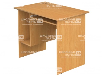 Стол для кабинета информатики компьютерный 1-местный школьный с выдвижной полкой СТК1.09-Б (Бук Бавария)