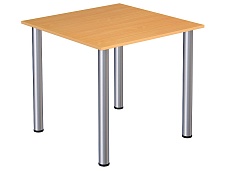 Стол обеденный квадратный школьный четырехместный на хромированных ножках 4 г/р СТЛн4.4