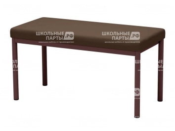 Банкетка 2-местная мягкая 810х380х420 мм 262-КЧ.КЧ (обивка - экокожа коричневый, м/к коричневый)