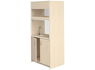 Шкаф вытяжной лабораторный демонстрационный (стекло с 2-х сторон) ШКВ1-Д (Дуб Молочный)