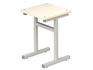 Табурет для школьной столовой 5 г/р ТБР1.5-С.Д (дуб "Молочный", м/к серый, квадратная труба)