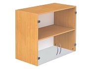 Секция шкафа модульного верхняя 2-ярусная широкая со стеклом ШКВ2.23