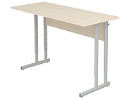 Стол школьный 2-местный 4-6 г/р регулируемый СТОро2.46-С.Д (дуб "Молочный", м/к серый, плоскоовальная труба)