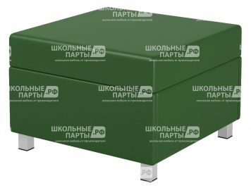 Пуф модульный на металлокаркасе 600х610х425 мм 790.П-З  (обивка - экокожа зеленый, м/к квадратная труба)