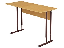 Стол школьный 2-местный 4-6 г/р регулируемый СТОр2.46-КЧ.Б (бук, м/к коричневый, квадратная труба)